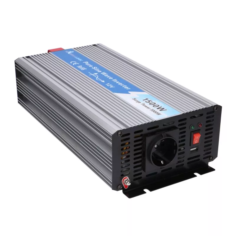 Extralink OPIP-1500W grynos sinusoidės įtampos keitiklis, 12 V į 230 V, 1500 W