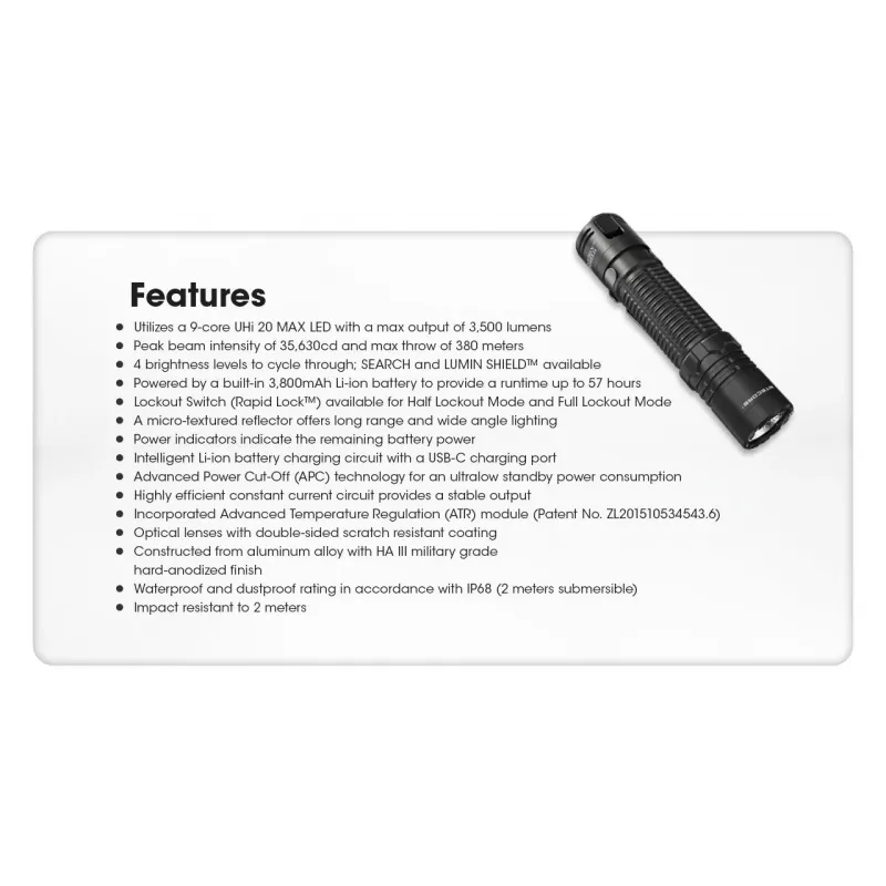 Žibintuvėlis Nitecore EDC31 kompaktiškas kišeninis, iki 1800 liumenų, kasdieniam nešiojimui