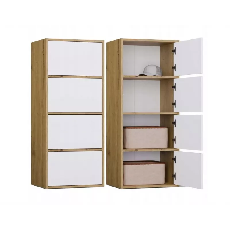 ALMA komoda artisan ąžuolas/baltas