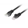 Tinklo kabelis LANBERG PCU6-10CU-0050-BK Cat6 U/UTP RJ-45 0,5 m Juodas
