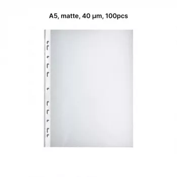 AD Class Kišenė su perforacija A5 Oranžinė žievelė 40 mikr., pakuotė 100 vnt.
