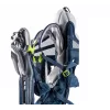 Nešiojama kuprinė vaikui DEUTER Kid Comfort Active mėlyna, poliamidas, iki 22 kg, saulės stogelis, pėdų atrama, VariQuick, Lite Air