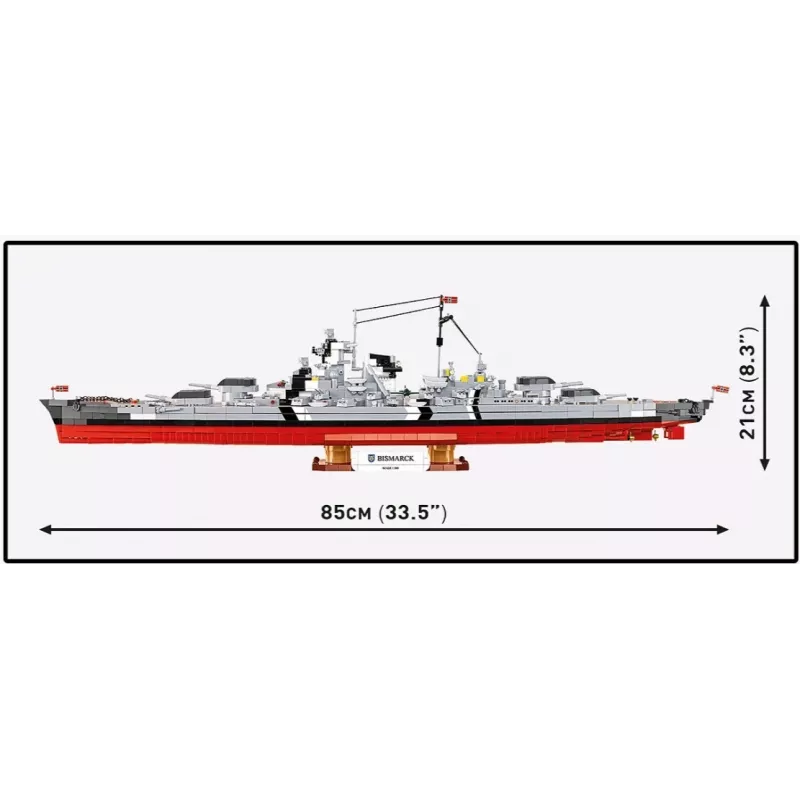 Statybinis rinkinys Cobi Mūšio laivas Bismarck modelis su 3204 detalėmis - Cobi CO BI-4860