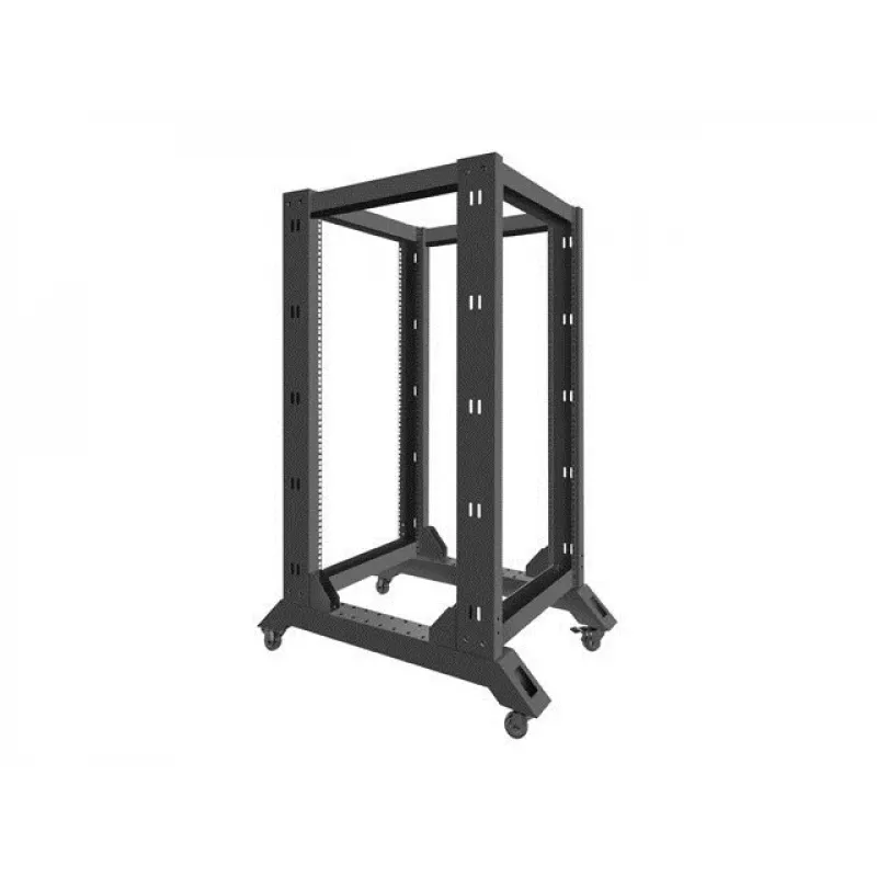 Atviras stelažas LANBERG OR01-6822-B 22U, 600 mm x 800 mm, juodas, 600 kg