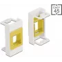 Keystone laikiklis DeLOCK Easy 45 modulis 22,5 x 45 mm baltas geltonas