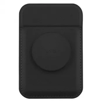 Magnetinė kortelių piniginė UniQ Flixa su MagSafe, juoda (jet black)