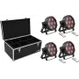 LED grindinių šviestuvų rinkinys EUROLITE SLS-7 HCL 4x su transportavimo dėžu TDV-1