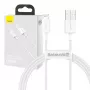 Baseus CALYS-A02 USB A – Lightning laidas 1 m Baltas