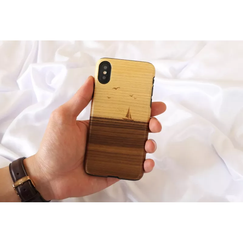 Apsauginis dėklas iPhone X/XS man and wood mare, juodas