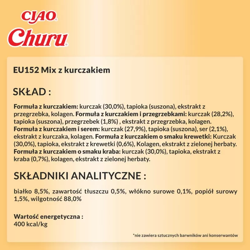 INABA Churu Varieties Chicken - skanėstai katėms - 50 x 14g