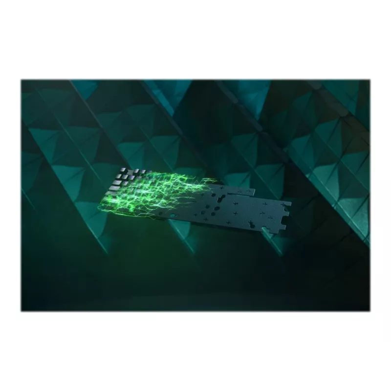 Laidinė žaidimų klaviatūra Razer Huntsman V2 — spragteli violetiniai optiniai jungikliai, RGB LED