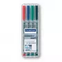 Staedtler 312 WP4 nepermanentiniai žymekliai – 8 spalvos (juoda, mėlyna, ruda, žalia, oranžinė, raudona, violetinė, geltona)