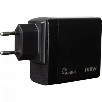 PD įkroviklis INTER-TECH PD-3100 100W USB-C juodas greitas maitinimo adapteris