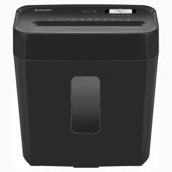Popierių smulkintuvas SAVIO ND-01, kryžminis pjovimas 4 x 32 mm, 11 l talpa, 230 W, juodas, 72 dB