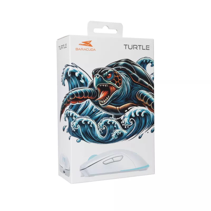 Belaidė pelė Baracuda BGM-122 Turtle White TURTLE-W