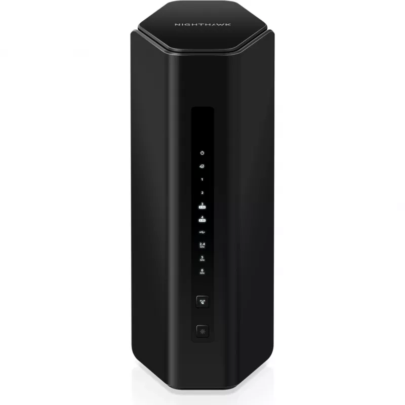 NETGEAR Nighthawk RS300 belaidis maršrutizatorius „Wi-Fi 7“ triju dažnių juostų (2,4 GHz / 5 GHz / 6 GHz) juodas