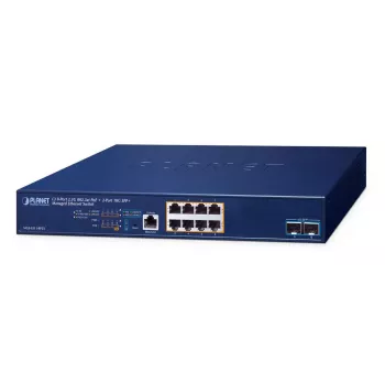 PLANET MGS-6311-8P2X 8 prievadų 2.5GBASE-T valdomas L3 komutatorius su PoE 1U