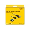 DeLOCK 63465 USB 2.0 į RS-422/RS-485 adapterinis kabelis 1,8 m, juodas/skaidrus
