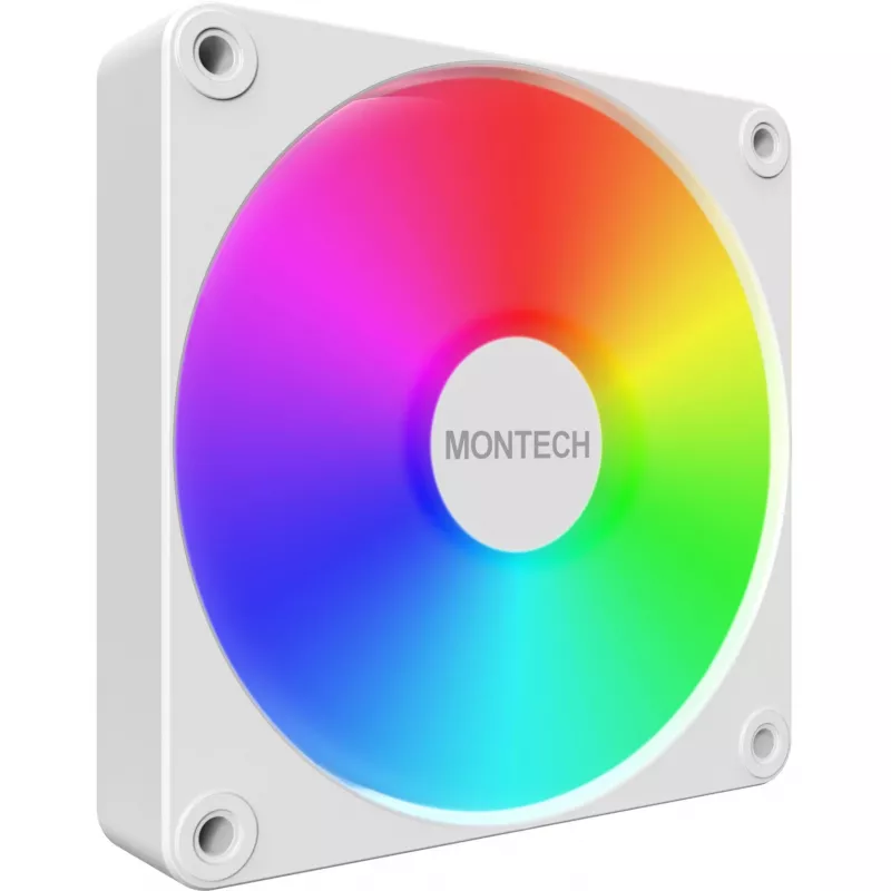 Kompiuterio korpuso ventiliatorius 120 mm MONTECH GF120R V2 ARGB PWM 3 vnt. baltas