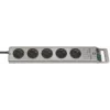 Brennenstuhl 1153340115 Super-Solid Line 5-šakė Power Strip 2,5 m H05VV-F 3G1,5, sidabrinė