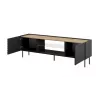 EF ONDA RTV spintelė 180x40x39-58 juodas (pastatoma arba montuojama ant sienos)