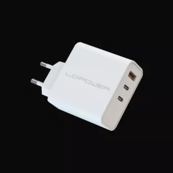 LC-Power LC-GAN-65 Universal AC Fast Charging White – USB-C 65 W įkroviklis su GaN technologija