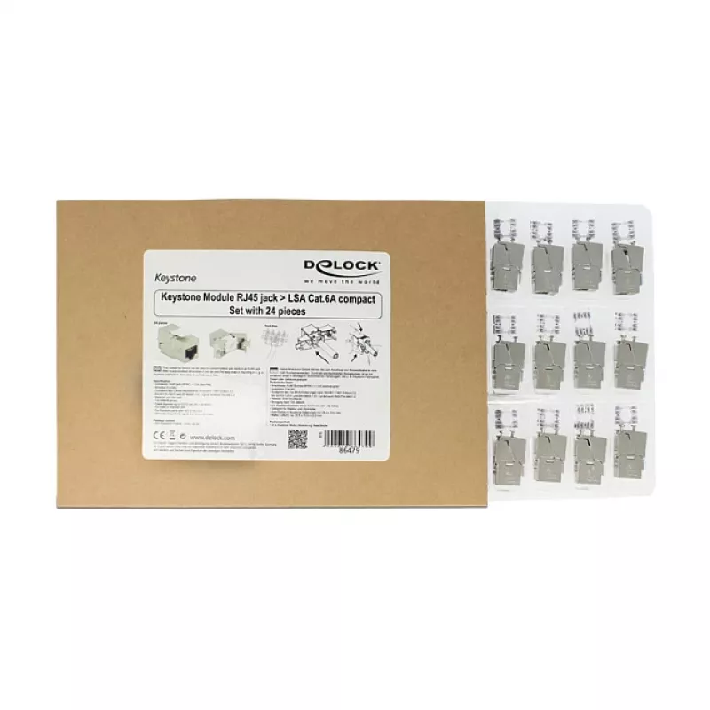 DELOCK 86479 RJ45/LSA Cat.6A modulis, metalinis korpusas