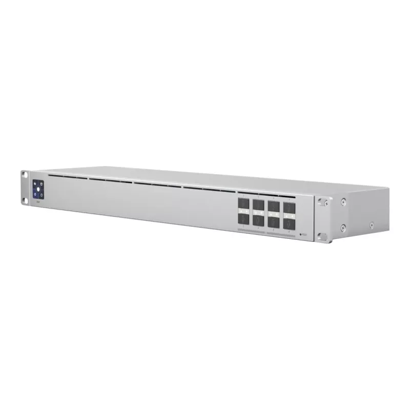 Valdomas L2 tinklo jungiklis UBIQUITI USW-Aggregation – 8 SFP+ prievadai, 10G, be ventiliatoriaus, 1U, sidabrinis