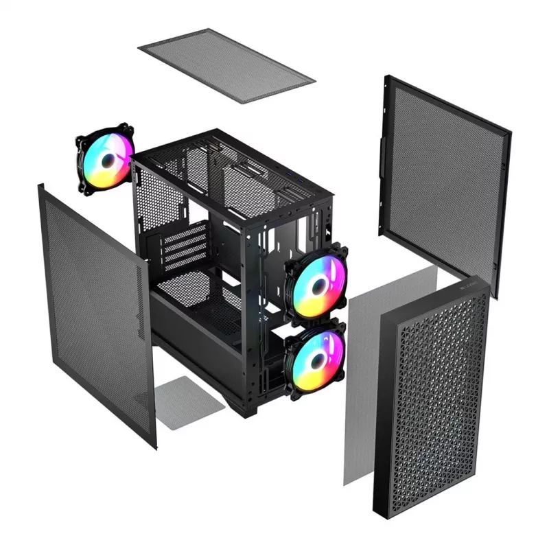 Korpusas Logic DART PRO ARGB MINI USB-C Juodas