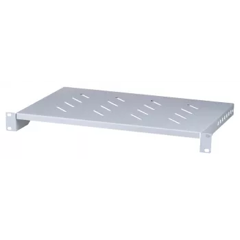 Rack lentyna LANBERG AK-1004-S — 1U 19 colių pilka, 483 mm plotis, 300 mm gylis, 25 kg talpa