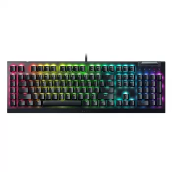 Razer BlackWidow V4 X mechaninė žaidimų klaviatūra, Yellow jungikliai, US išdėstymas, laidinė, juoda