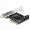 SATA PCI Express x4 kortelė DeLOCK 5 prievadų Low Profile
