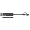 Manhattan USB-C ir USB-A jungties dokas / USB centras, 4x USB-A, 5 Gbps (USB 3.2 Gen1), maitinamas per USB