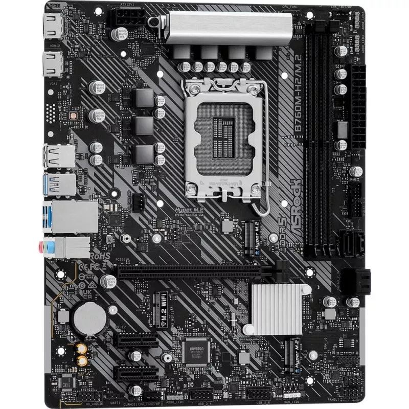 ASRock B760M-H2/M.2 DDR5 LGA1700 Micro-ATX pagrindinė plokštė