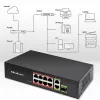 Eterneto jungiklis QOLTEC 52297 PoE RJ45 su PoE Uplink ir SFP prievadu