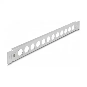 Patch panel DeLOCK 19 colių D-Type 12 prievadų be įrankių pilkas