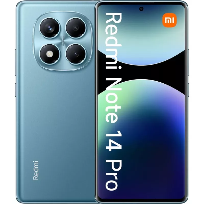 Xiaomi Redmi Note 14 Pro 16.9 cm (6.67 colio) hibridinis dviejų SIM kortelių Android 14 4G USB Type-C 8 GB 256 GB 5500 mAh Mėlyna