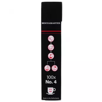 Kavos filtrai MOCCAMASTER 85022 Nr. 4, popieriniai, balti, pakuotė po 100 vnt.