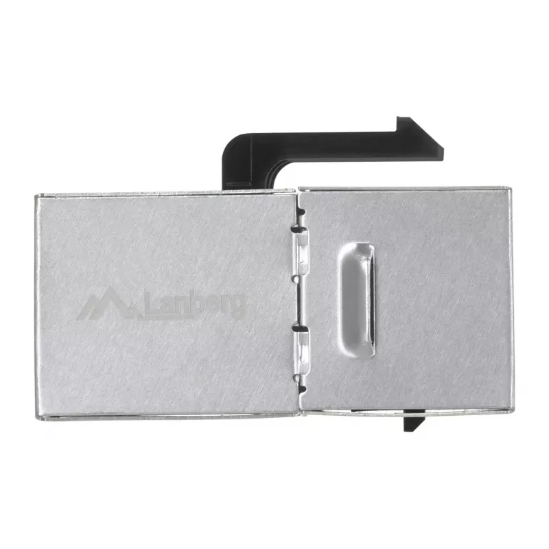 Keystone modulis LANBERG KSF5-3000 — Cat5e F/UTP plokščias kabelis, RJ-45 moteriška, juoda