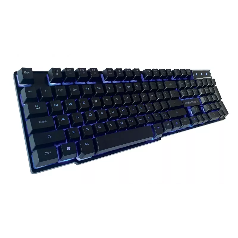 Rebeltec SHERMAN Gaming USB klaviatūra su pele QZERTY angliškas juodas
