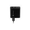 Laidinis mobiliojo įrenginio įkroviklis NATEC NUC-2145, 65W, USB-C PD 3.0 + QC 3.0, 1x USB-C, 1x USB-A, 110–240V, Juodas