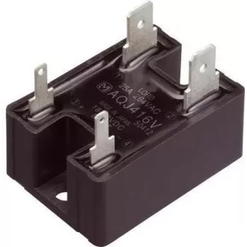 Kietojo kūno relė Panasonic AQJ419VJ, perjungimas AC su nulio kirtimo detekcija, maks. apkrovos srovė 25 A, maks. perjungimo įtampa 264 V AC