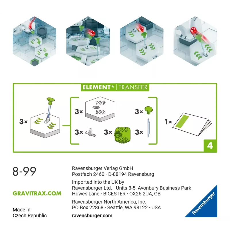 Priedas Ravensburger GraviTrax Element Transfer Multicolour 22422
