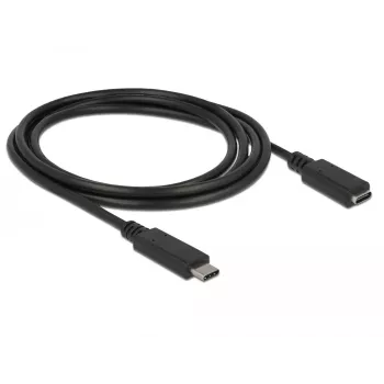 USB ilginamasis laidas DeLOCK 85534 USB 3.2 Gen 1 1,5 m USB-C juodas