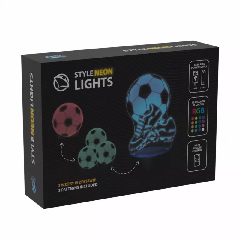 Stalinė lempa MANTA SNL124RGB RGB 3D šviesos dekoratyviniai rutuliai, keičiama LED spalva, dekoratyvinis apšvietimas