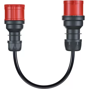 Adapteris Gemini flex 11 kW, CEE raudonas trifazis 16A > CEE raudonas 32A (juodas, 30 cm)
