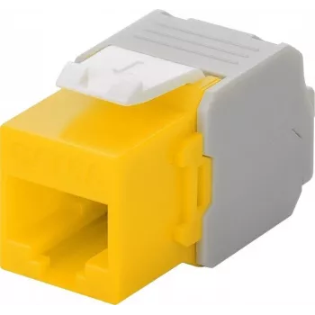 Wentronic Goobay CAT 6a KeyStone RJ45 Kištukas, Neekranuotas, 500MHz, Geltonai-Baltas (90691)