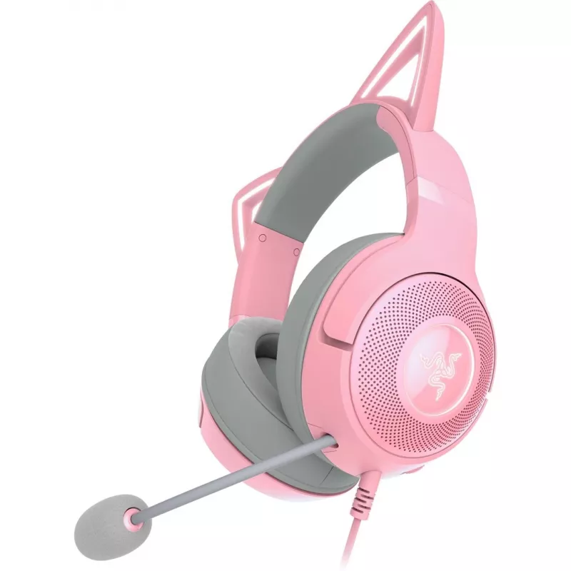 Laidinė ausinė ant galvos Razer RZ04-04730200-R3M1 — uždengiančios ausines, 1,3 m laidas, 353 g, rožinė