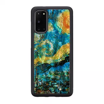 Apsauginis dėklas iKins Samsung Galaxy S20 – juodas žvaigždėto nakties dizainas