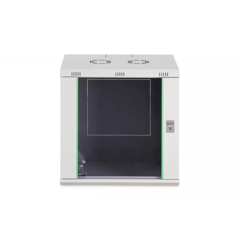 Sieninis tinklo spintos stovas DIGITUS Dynamic-N 12U, 19 colių, 600x450 mm (PxG), IP20, rakinamas stiklinis durys, nesurinktas